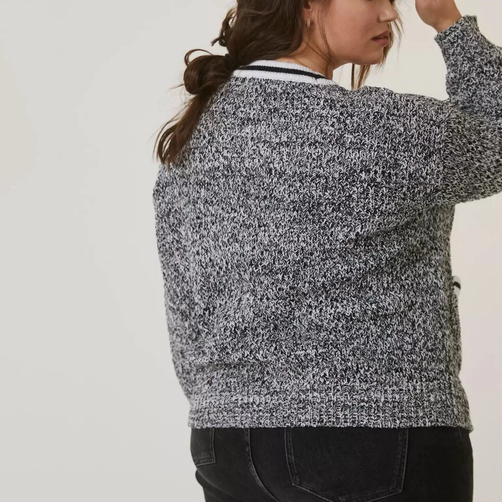 HTF Anthropologie Maeve Tweed Boyfriend Cardigan - Picture 5 of 7